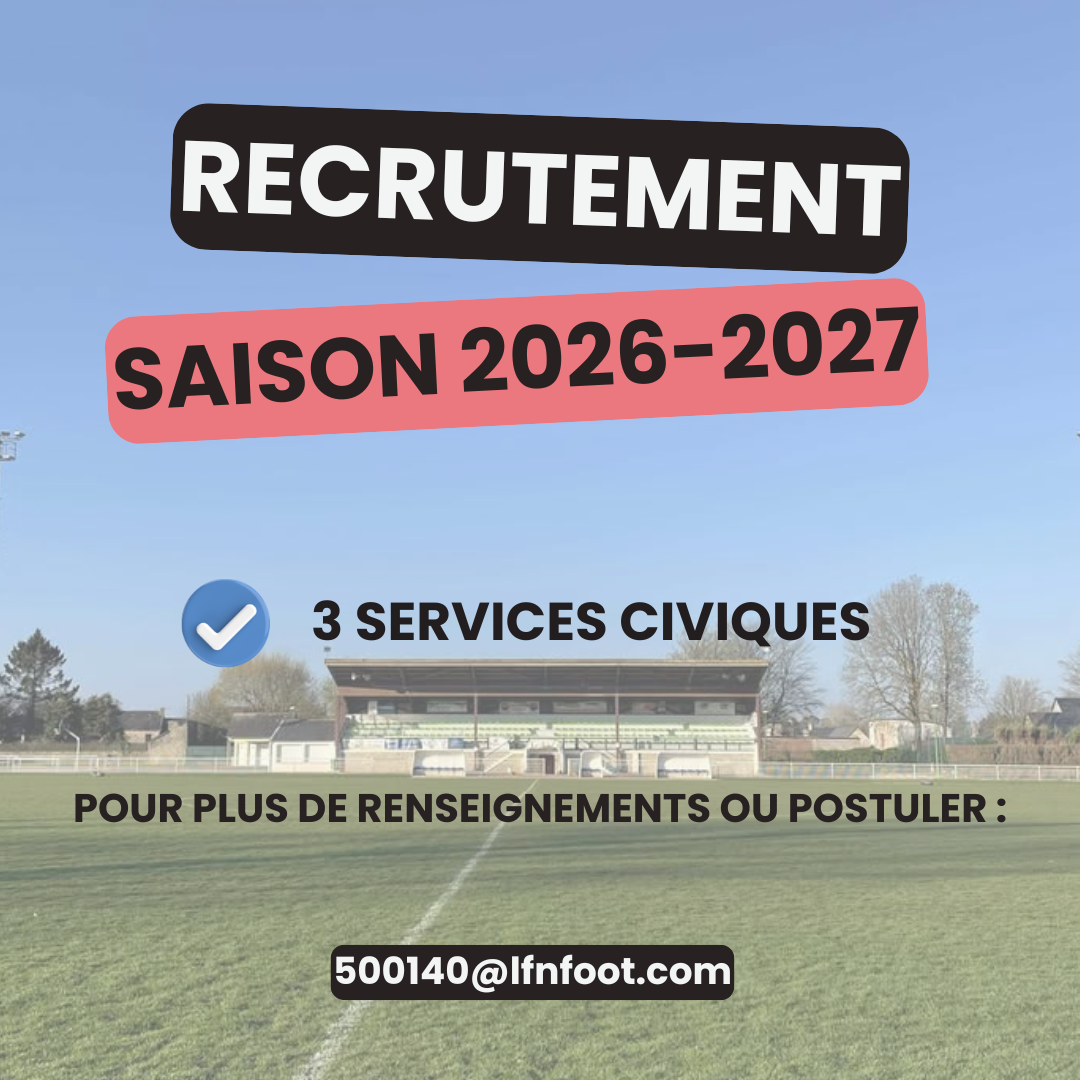 RECRUTEMENT - SAISON 2026/2027