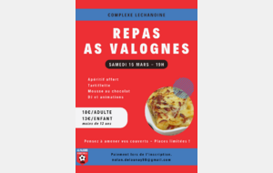 Repas du club de l'AS Valognes 🍽️