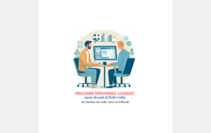 Prochaine permanence &quot;Licences&quot;