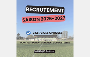 RECRUTEMENT - SAISON 2026/2027