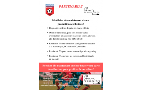 Profitez de réductions chez notre nouveau partenaire Teknic'Info Valognes