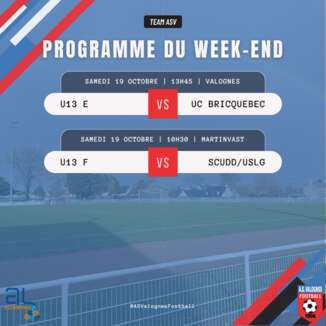 Programme du 18, 19 et 20 Octobre