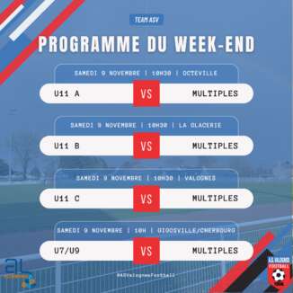 Programme du 8, 9 et 10 Novembre