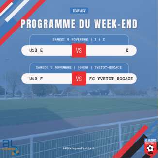 Programme du 8, 9 et 10 Novembre