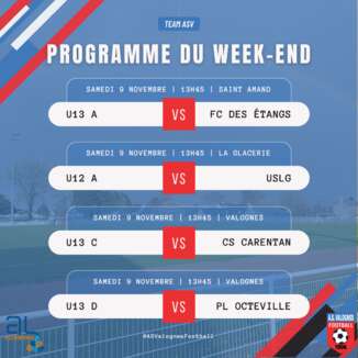 Programme du 8, 9 et 10 Novembre