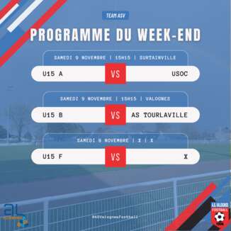 Programme du 8, 9 et 10 Novembre