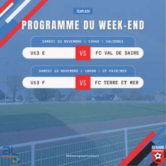 Programme du 22, 23 et 24 Novembre