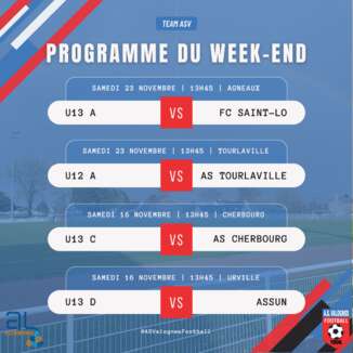 Programme du 22, 23 et 24 Novembre