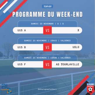 Programme du 22, 23 et 24 Novembre