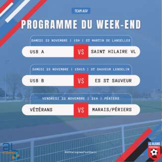 Programme du 22, 23 et 24 Novembre