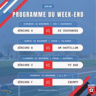 Programme du 22, 23 et 24 Novembre