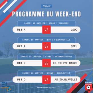 Programme du 17, 18 et 19 Janvier