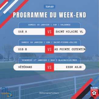 Programme du 17, 18 et 19 Janvier